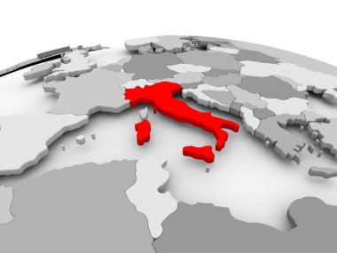 İtalya gri dünya üzerinde