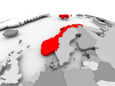 Norveç gri dünya üzerinde