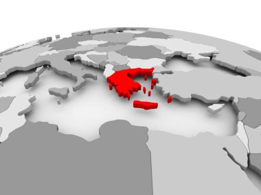 Yunanistan gri dünya üzerinde