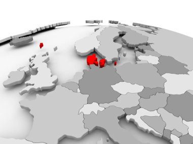 Danimarka gri dünya üzerinde