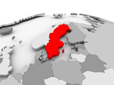 İsveç gri dünya üzerinde