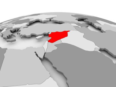 Suriye üzerinde gri Küre
