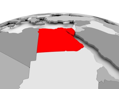 Mısır üzerinde gri Küre