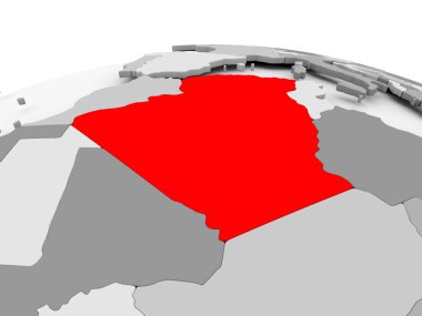 Cezayir gri dünya üzerinde