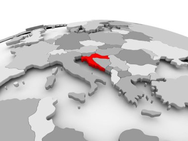 Hırvatistan gri dünya üzerinde