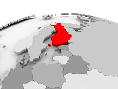 Finlandiya gri dünya üzerinde
