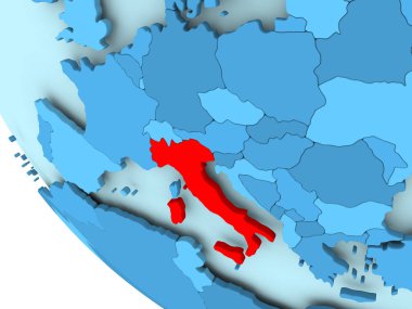 İtalya mavi siyasi dünya üzerinde