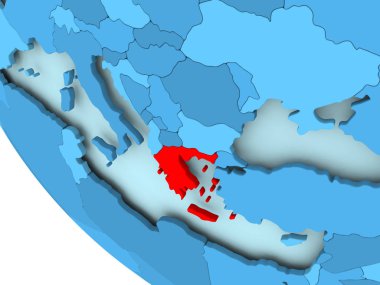 Yunanistan mavi siyasi dünya üzerinde