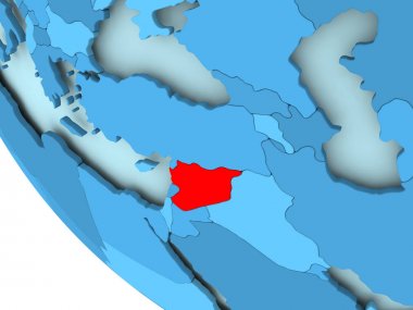 Suriye mavi siyasi dünya üzerinde