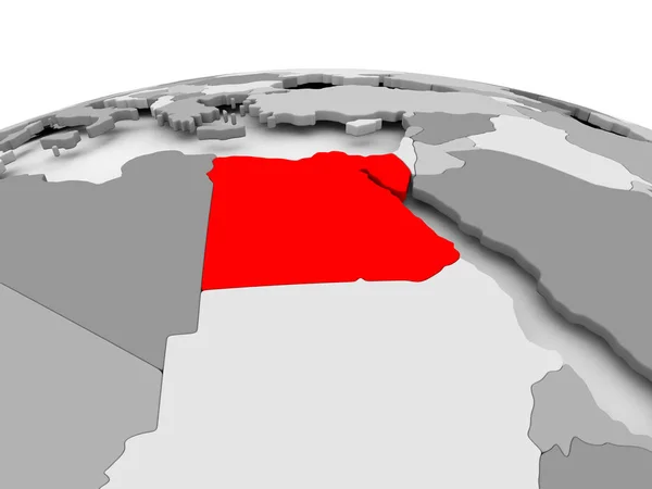 Egitto sul globo grigio — Foto Stock