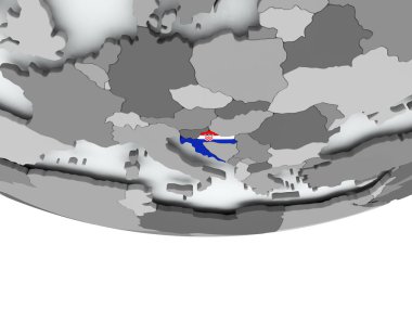 Hırvatistan bayrağı dünya üzerinde