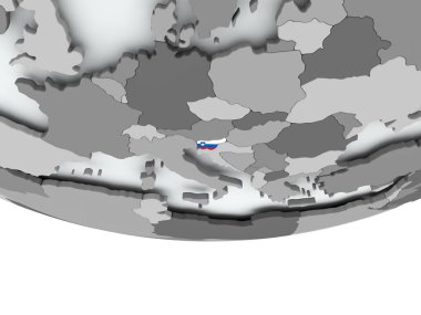 Slovenya ile dünya üzerinde bayrak