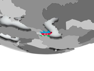 Azerbaycan bayrağı dünya üzerinde