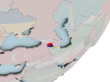Ermenistan bayrakları ile dünya üzerinde
