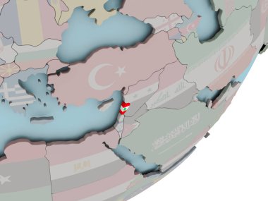 Lübnan bayrakları ile dünya üzerinde