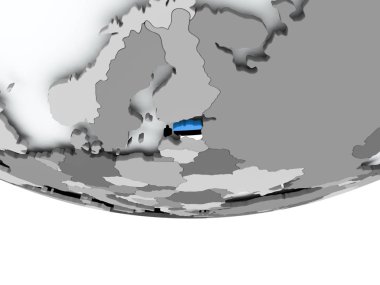 Estonya bayrağı dünya üzerinde