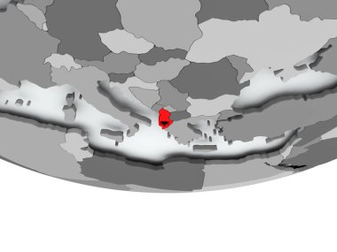 Arnavutluk ile dünya üzerinde bayrak