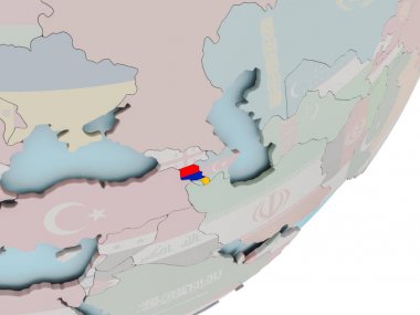 Ermenistan bayrakları ile dünya üzerinde
