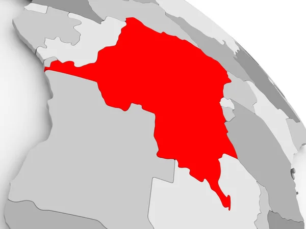 Χάρτης της Λαϊκής Δημοκρατίας του Κονγκό — Stockfoto