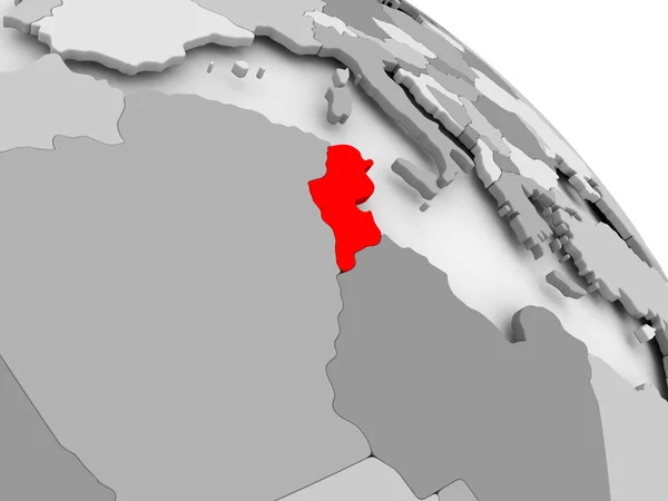 O mapa de tunisia — Fotografia de Stock