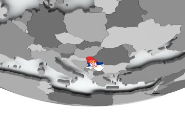 Sırbistan bayrağı dünya üzerinde