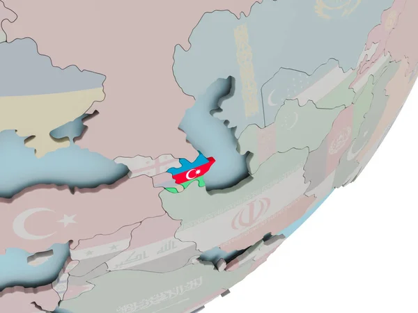 플래그와 함께 지구에 아제르바이잔 — 스톡 사진