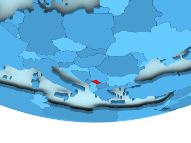 Mavi haritada kırmızı Kosova'da