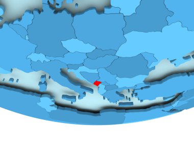 Karadağ'mavi haritada kırmızı