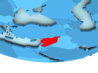 Mavi haritada kırmızı Suriye'de