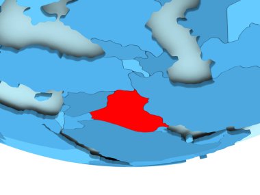 Mavi haritada kırmızı Irak'ta