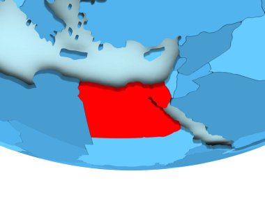 Mısır mavi haritada kırmızı '