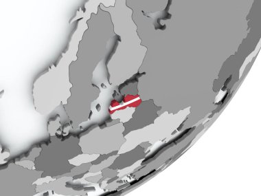 Harita Letonya bayrağı