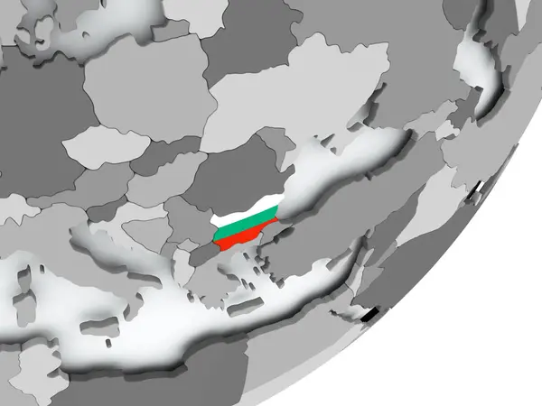 保加利亚在地图上的标志 — 图库照片