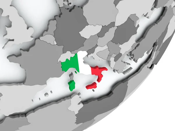 意大利地图上的标志 — 图库照片