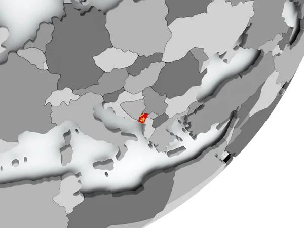 Bandeira de Montenegro no mapa — Fotografia de Stock