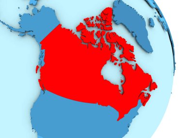 Kanada Haritası kırmızı