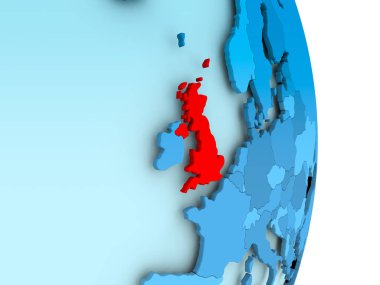 İngiltere harita kırmızı