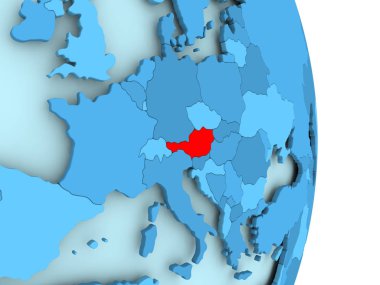Avusturya Haritası kırmızı