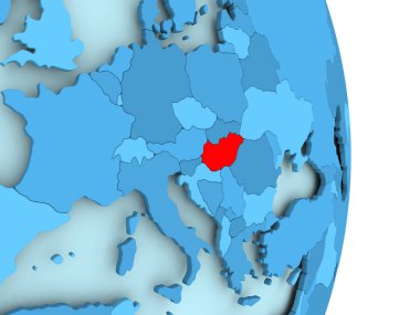 Macaristan haritası kırmızı