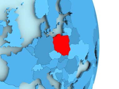 Polonya Haritası kırmızı