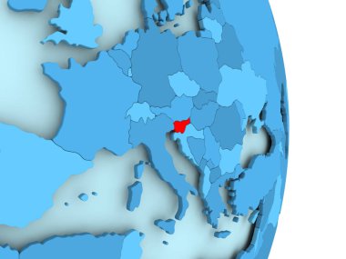 Harita Slovenya kırmızı