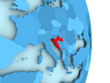 Hırvatistan Haritası kırmızı