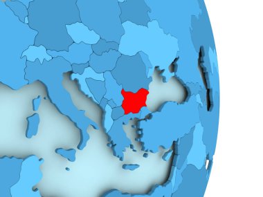 Bulgaristan Haritası kırmızı