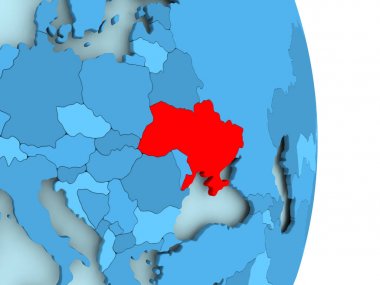 Ukrayna Haritası kırmızı