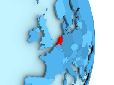 Hollanda Haritası kırmızı