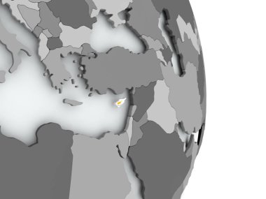 Bayrak ile Kıbrıs Cumhuriyeti haritası