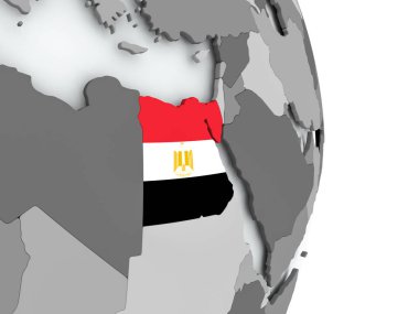 harita Mısır bayrağı