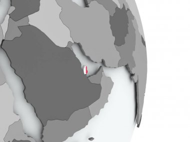 Katar Haritası bayrak ile