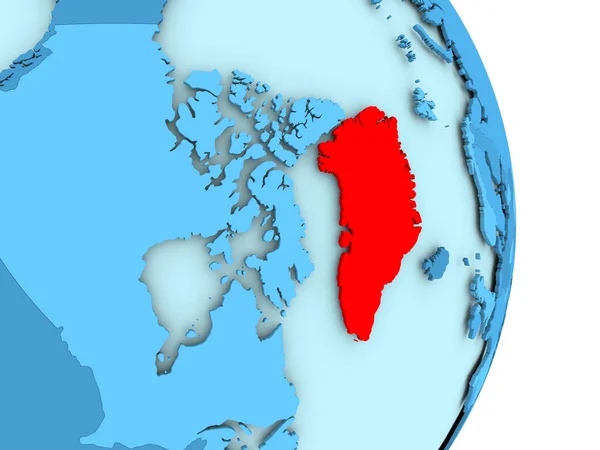 Mapa de Groenlandia en rojo — Foto de Stock