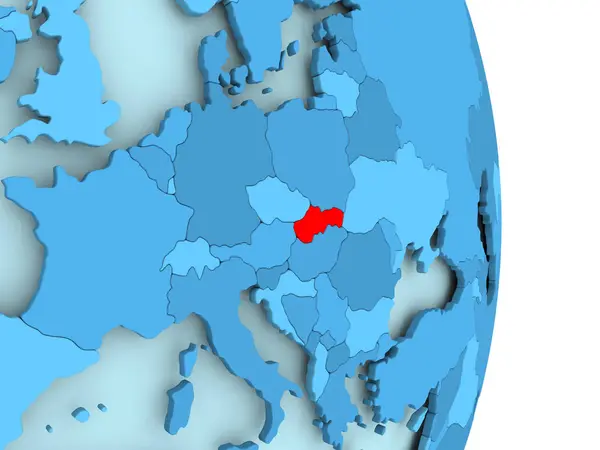 Mapa de Eslovaca em vermelho — Fotografia de Stock